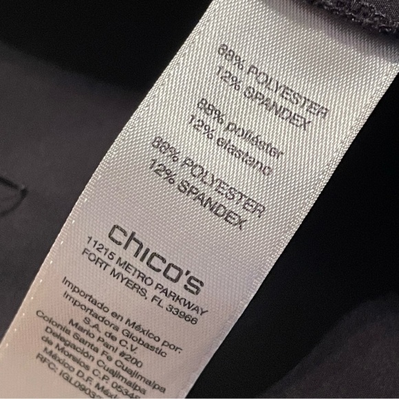 Weekends by Chico's Black Cropped crop pull-on pants size .05 Small S 6 - Picture 9 of 14